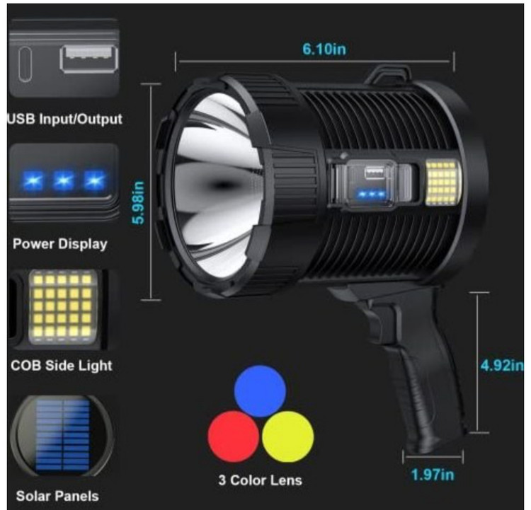 نور افکن LED خورشیدی مدل w5114